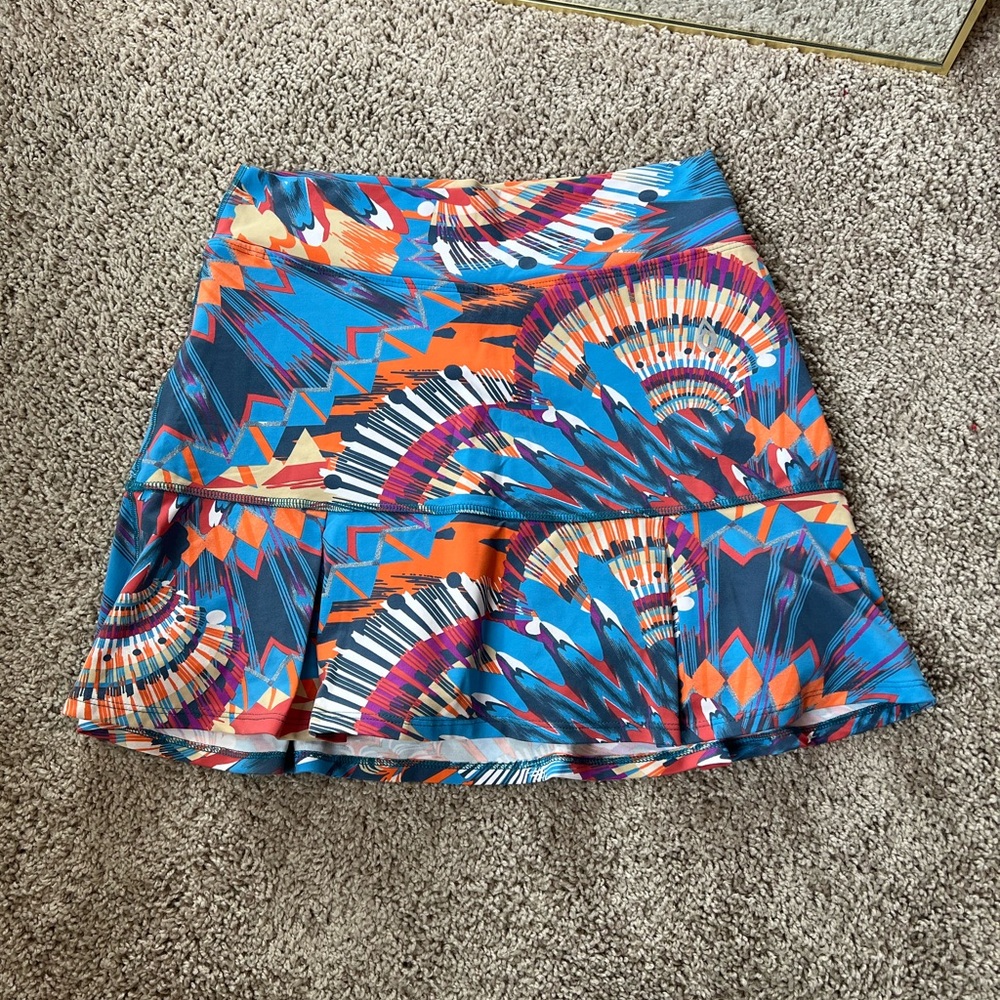 Dona Jo Printed Tennis Skort Size 2 | Colorful Athletic Golf Pickleball Skirt
